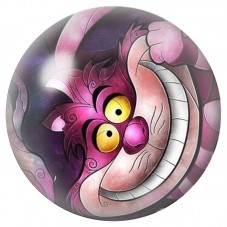 Cabochon en Verre Illustré Chat du Cheshire Alice au Pays des Merveilles 12 à 25mm pour la Création de Bijoux Fantaisie - DIY