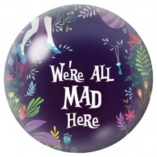 Cabochon en Verre Illustré We’re All Mad Here Floral 12 à 25mm pour la Création de Bijoux Fantaisie - DIY