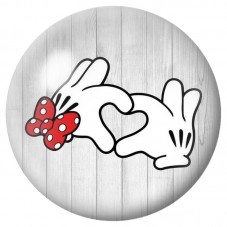 Cabochon en Verre Illustré Mains Formant un Cœur 12 à 25mm pour la Création de Bijoux Fantaisie - DIY
