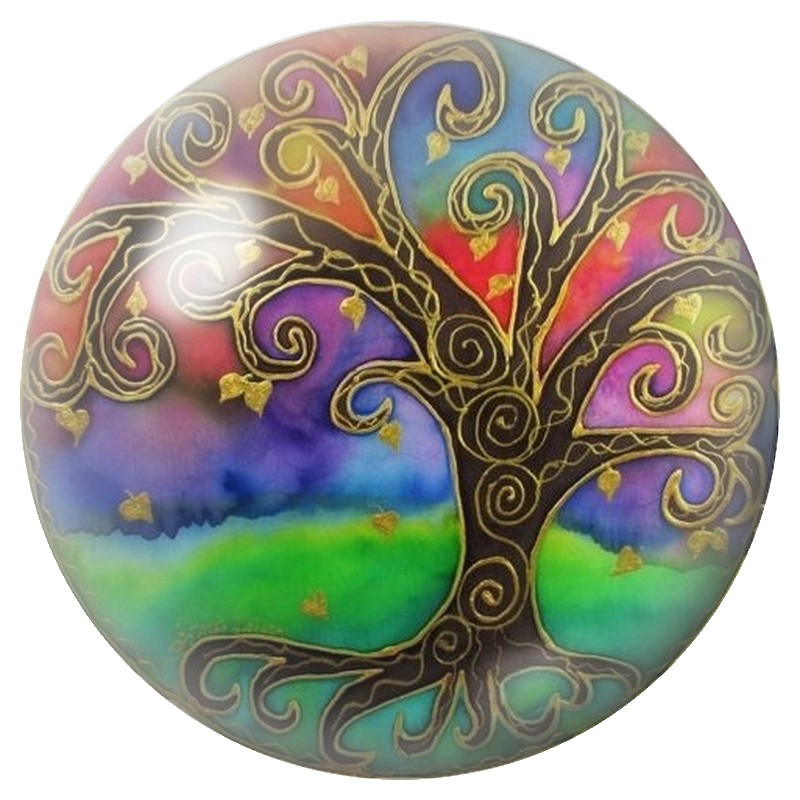 Cabochon en Verre Illustré Arbre de Vie Ornemental 12 à 25mm