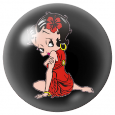 Cabochon en Verre Illustré Betty Boop Flamenco 12 à 25mm pour la Création de Bijoux Fantaisie - DIY