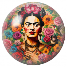 Cabochon en Verre Illustré Frida Géométrique au Jardin Tropical 12 à 25mm pour la Création de Bijoux Fantaisie - DIY