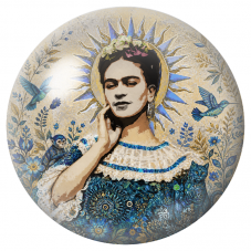 Cabochon en Verre Illustré Frida Solaire avec Colibris, Singe et Chat 12 à 25mm pour la Création de Bijoux Fantaisie - DIY