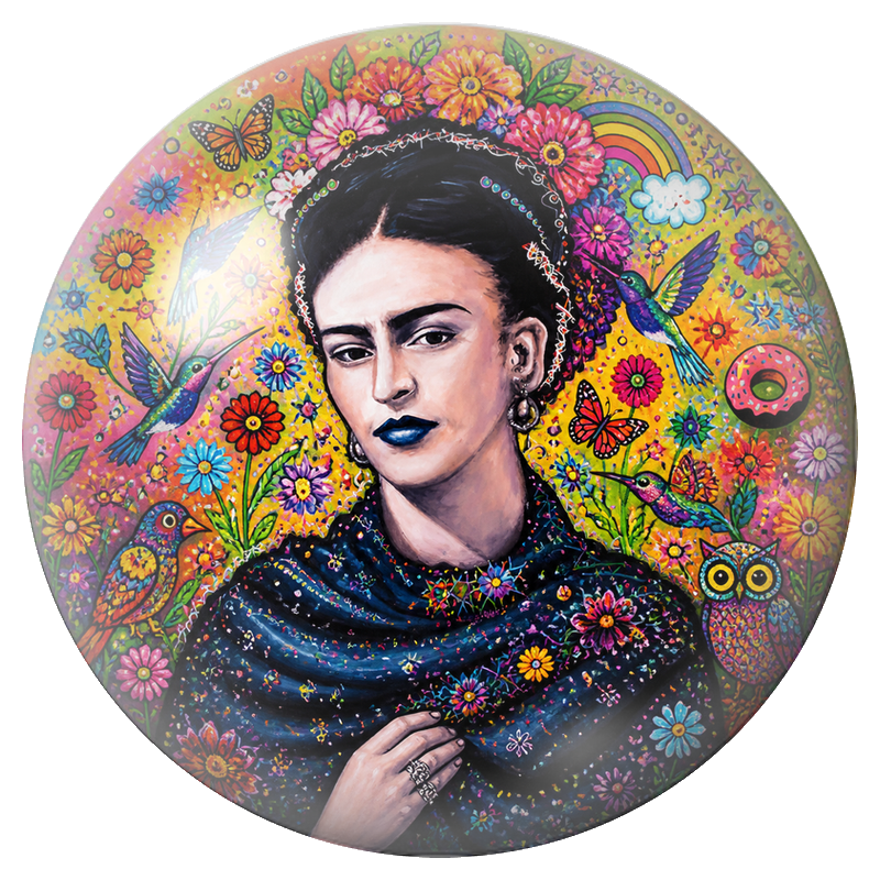 Cabochon en Verre Illustré Frida Fantaisie aux Colibris, Chouette et Arc-en-Ciel 12 à 25mm