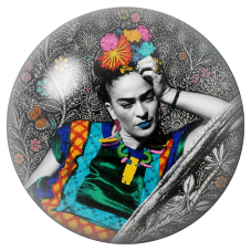 Cabochon en Verre Illustré Frida Songeuse à l’Arbre Fleuri 12 à 25mm pour la Création de Bijoux Fantaisie - DIY