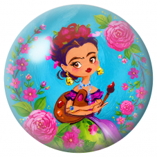 Cabochon en Verre Illustré Frida Kawaii à la Palette dans un Jardin Fleuri 12 à 25mm pour la Création de Bijoux Fantaisie - DIY