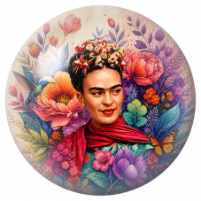Cabochon en Verre Illustré Frida au Colibri et au Papillon 12 à 25mm pour la Création de Bijoux Fantaisie - DIY