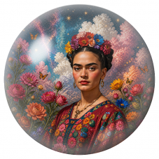 Cabochon en Verre Illustré Frida au Jardin Étoilé 12 à 25mm pour la Création de Bijoux Fantaisie - DIY
