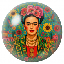 Cabochon en Verre Illustré Frida au Village et aux Cerfs 12 à 25mm pour la Création de Bijoux Fantaisie - DIY