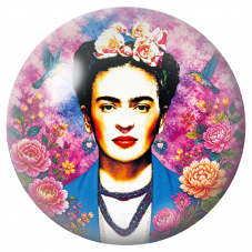 Cabochon en Verre Illustré Frida aux Colibris dans les Pivoines 12 à 25mm pour la Création de Bijoux Fantaisie - DIY