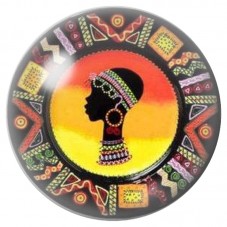 Cabochon en Verre Illustré Profil de Femme Africaine 12 à 25mm pour la Création de Bijoux Fantaisie - DIY