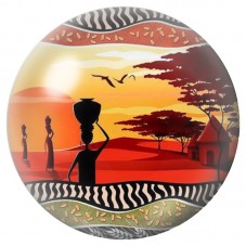 Cabochon en Verre Illustré Silhouette d'Afrique au Couchant 12 à 25mm pour la Création de Bijoux Fantaisie - DIY