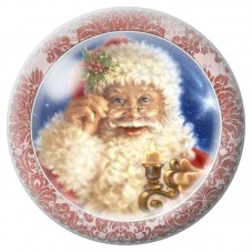 Cabochon en Verre Illustré Portrait du Père Noël Vintage 12 à 25mm pour la Création de Bijoux Fantaisie - DIY