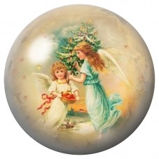Cabochon en Verre Illustré Ange et Enfant de Noël Vintage 12 à 25mm pour la Création de Bijoux Fantaisie - DIY