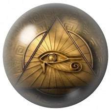 Cabochon en Verre Illustré Œil d’Horus dans la Pyramide 12 à 25mm pour la Création de Bijoux Fantaisie - DIY