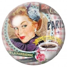 Cabochon en Verre Illustré Publicité La Parisienne 12 à 25mm pour la Création de Bijoux Fantaisie - DIY