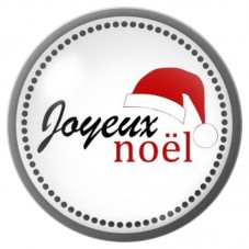 Cabochon en Verre Illustré Joyeux Noël au Bonnet Rouge 12 à 25mm pour la Création de Bijoux Fantaisie - DIY