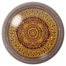 Cabochon en Verre Illustré Mandala Gravé Bronze 12 à 25mm pour la Création de Bijoux Fantaisie - DIY
