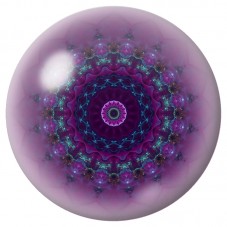 Cabochon en Verre Illustré Mandala Violet Nocturne 12 à 25mm pour la Création de Bijoux Fantaisie - DIY