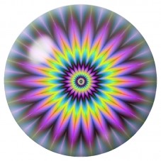 Cabochon en Verre Illustré Mandala Étoile Arc-en-Ciel 12 à 25mm pour la Création de Bijoux Fantaisie - DIY
