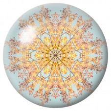 Cabochon en Verre Illustré Mandala Arbre d'Automne 12 à 25mm pour la Création de Bijoux Fantaisie - DIY