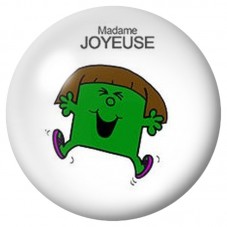 Cabochon en Verre Illustré Madame Joyeuse 12 à 25mm pour la Création de Bijoux Fantaisie - DIY