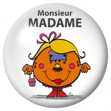 Cabochon en Verre Illustré Monsieur Madame 12 à 25mm pour la Création de Bijoux Fantaisie - DIY