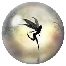 Cabochon en Verre Illustré Petite Fée dans la Lumière 12 à 25mm pour la Création de Bijoux Fantaisie - DIY