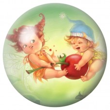 Cabochon en Verre Illustré Petites Fées à la Pomme 12 à 25mm pour la Création de Bijoux Fantaisie - DIY