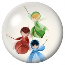 Cabochon en Verre Illustré Trois Fées Colorées 12 à 25mm pour la Création de Bijoux Fantaisie - DIY