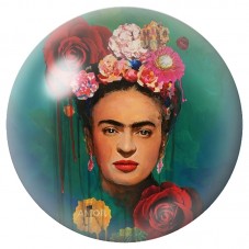 Cabochon en Verre Illustré Frida Kahlo aux Roses Turquoise 12 à 25mm pour la Création de Bijoux Fantaisie - DIY