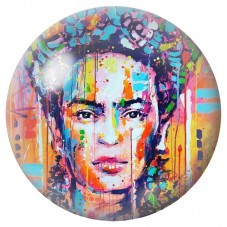 Cabochon en Verre Illustré Frida Kahlo Street Art Coloré 12 à 25mm pour la Création de Bijoux Fantaisie - DIY