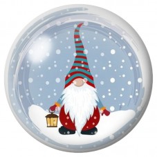 Cabochon en Verre Illustré Gnome dans sa Boule à Neige 12 à 25mm pour la Création de Bijoux Fantaisie - DIY