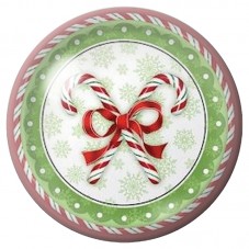 Cabochon en Verre Illustré Sucres d’Orge au Nœud Rouge 12 à 25mm pour la Création de Bijoux Fantaisie - DIY