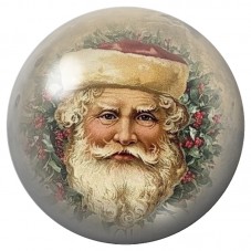 Cabochon en Verre Illustré Portrait du Père Noël Vintage 12 à 25mm pour la Création de Bijoux Fantaisie - DIY