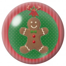 Cabochon en Verre Illustré Bonhomme Pain d’Épice 12 à 25mm pour la Création de Bijoux Fantaisie - DIY