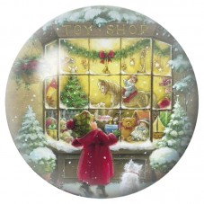 Cabochon en Verre Illustré Enfant devant le Magasin de Jouets 12 à 25mm pour la Création de Bijoux Fantaisie - DIY