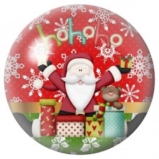Cabochon en Verre Illustré Père Noël parmi les Cadeaux 12 à 25mm pour la Création de Bijoux Fantaisie - DIY