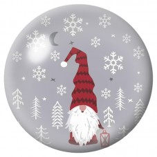Cabochon en Verre Illustré Gnome au Grand Bonnet Rouge 12 à 25mm pour la Création de Bijoux Fantaisie - DIY