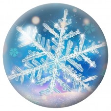 Cabochon en Verre Illustré Grand Flocon de Cristal 12 à 25mm pour la Création de Bijoux Fantaisie - DIY