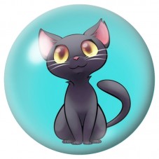 Cabochon en Verre Illustré Chat 12 à 25mm pour la Création de Bijoux Fantaisie - DIY
