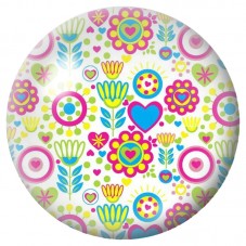Cabochon en Verre Illustré Fleurs 12 à 25mm pour la Création de Bijoux Fantaisie - DIY