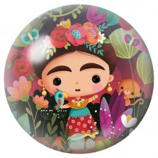 Cabochon en Verre Illustré Petite Frida Kahlo au Jardin 12 à 25mm pour la Création de Bijoux Fantaisie - DIY
