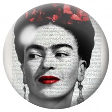 Cabochon en Verre Illustré Frida Kahlo Typographique 12 à 25mm pour la Création de Bijoux Fantaisie - DIY