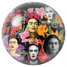 Cabochon en Verre Illustré Galerie Florale de Frida Kahlo 12 à 25mm pour la Création de Bijoux Fantaisie - DIY