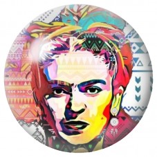 Cabochon en Verre Illustré Frida Kahlo Pop Art Tribal 12 à 25mm pour la Création de Bijoux Fantaisie - DIY