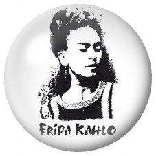 Cabochon en Verre Illustré Frida Kahlo au Pochoir 12 à 25mm pour la Création de Bijoux Fantaisie - DIY