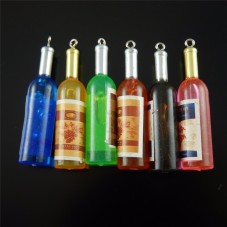 4 Breloques Bouteilles de Vin 53mm