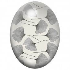 Cabochon en Verre Illustré Mains et Feuilles de Ginkgo 13x18, 18x25 ou 30x40mm pour la Création de Bijoux Fantaisie - DIY