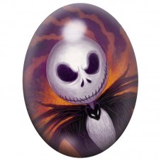 Cabochon en Verre Illustré Jack sur Fond Violet et Orange 13x18, 18x25 ou 30x40mm pour la Création de Bijoux Fantaisie - DIY